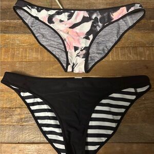 2 lululemon athletica surf to sand  Black and Pink Bikini Bottom,